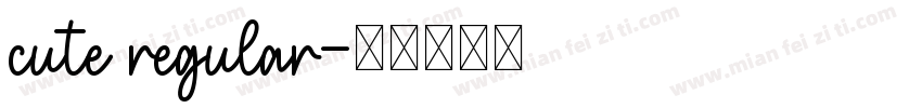 cute regular字体转换